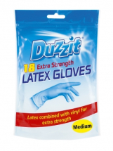 Duzzit 18pc Medium Latex Gloves